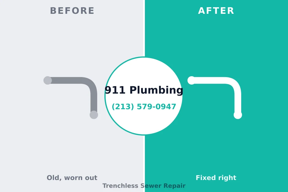 Before and after: plumbing repair Troy Hills, NJ